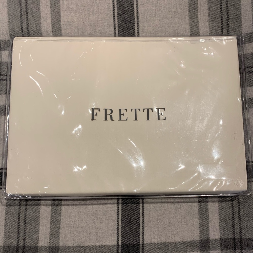 FRETTE MONZA SATEEN KING DUVET COVER IVORY NEW WITH TAGS